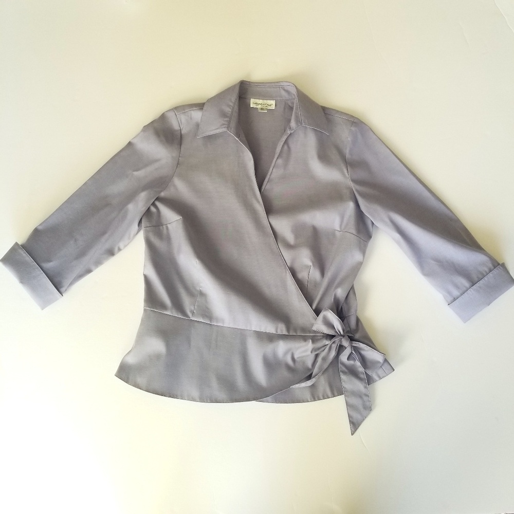 Coldwater Creek Womens Wrap Shirt Sz PS